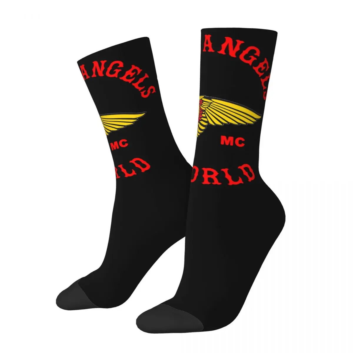 Novelty Women Men Socks Hells Angels Accessories Cute Motorcycle Club All Season Dress Socks