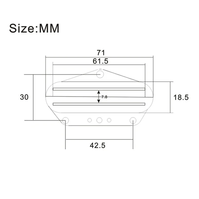 Czarny ze srebrną podwójną szyną i podwójną cewką Magnetyczny przetwornik mostkowy Humbucker do gitary elektrycznej Telecaster