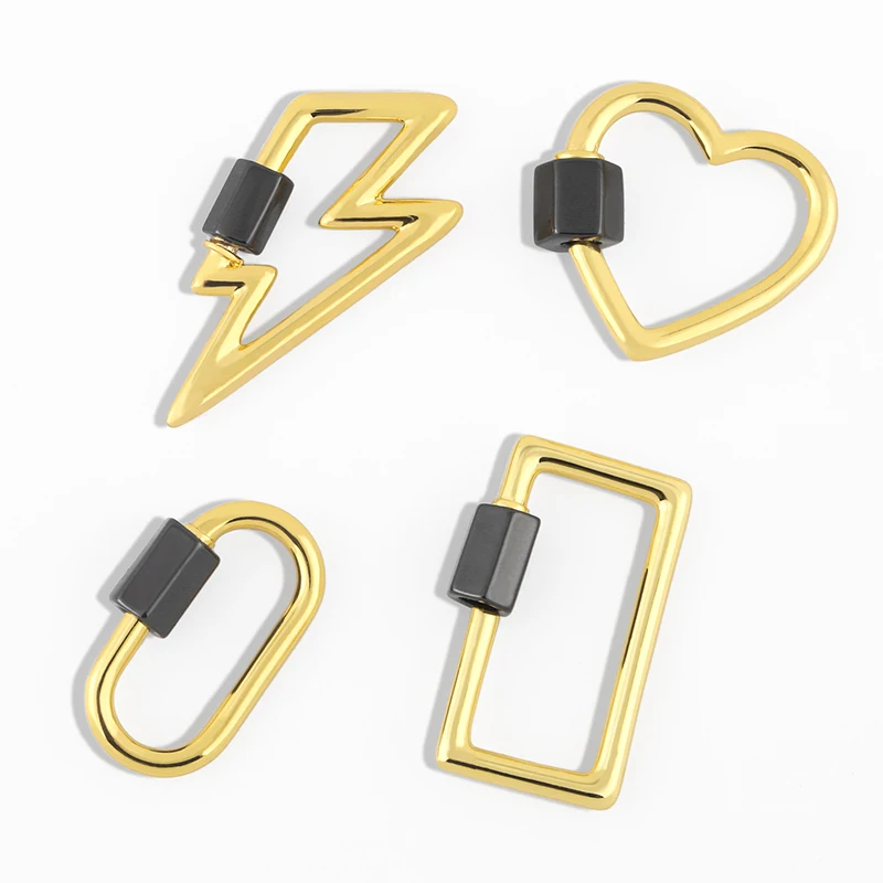 OCESRIO DIY Pendant Carabiner Various shapes Screw Clasps Decoration For Hand made Chains Gothic Jewelry Making Supplies cspa004