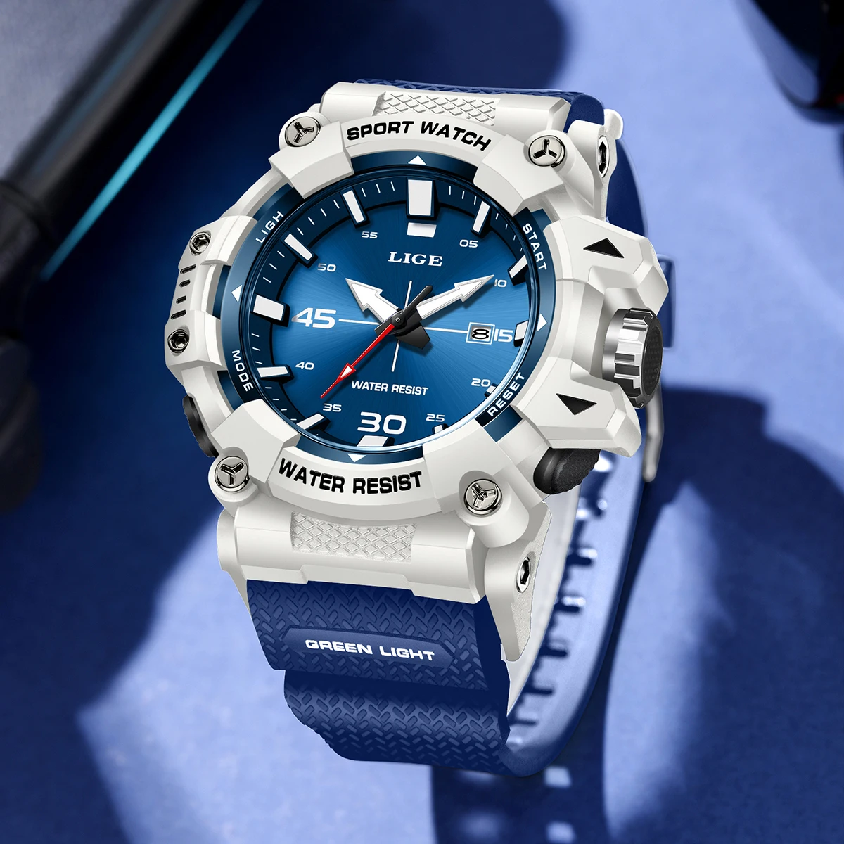 LIGE Electronics Men's Luxury Watch Military Men Watches Sports Waterproof Quartz Wristwatches Auto Date Clock Relogio Masculino