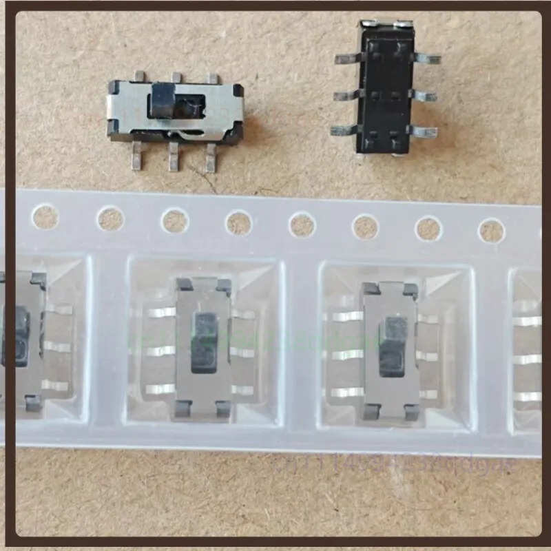 1PCS SMD Tape Reel Slide Switch For Audio Equipment 6Pin 2Position Toggle Switch 2.5MM Lever Height