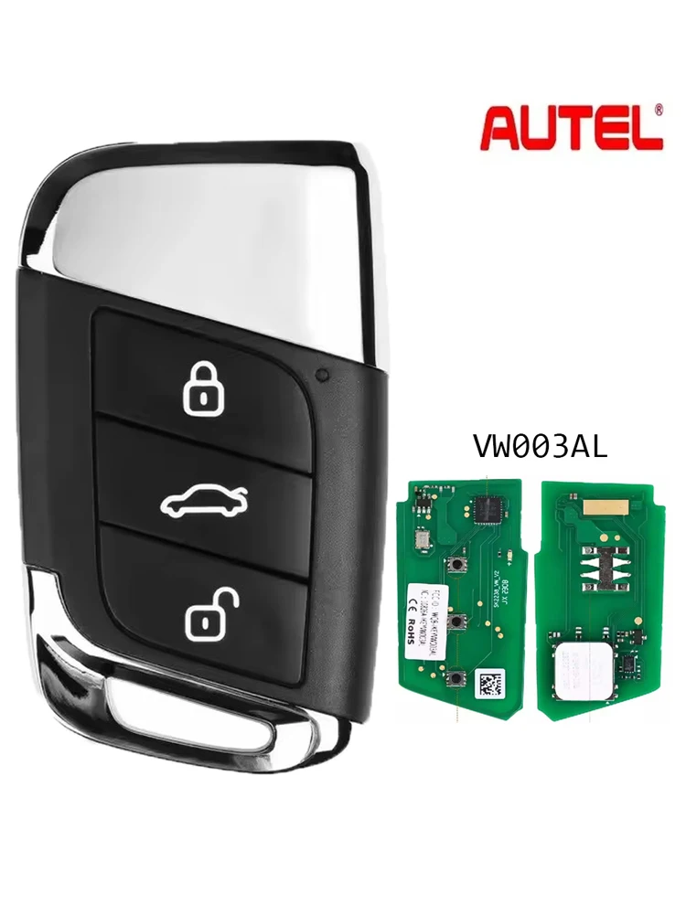Clé intelligente universelle de Style rasoir Autel VW003AL IKEYBW003AL 3 boutons pour clé intelligente Autel pour KM100 IM508 IM60