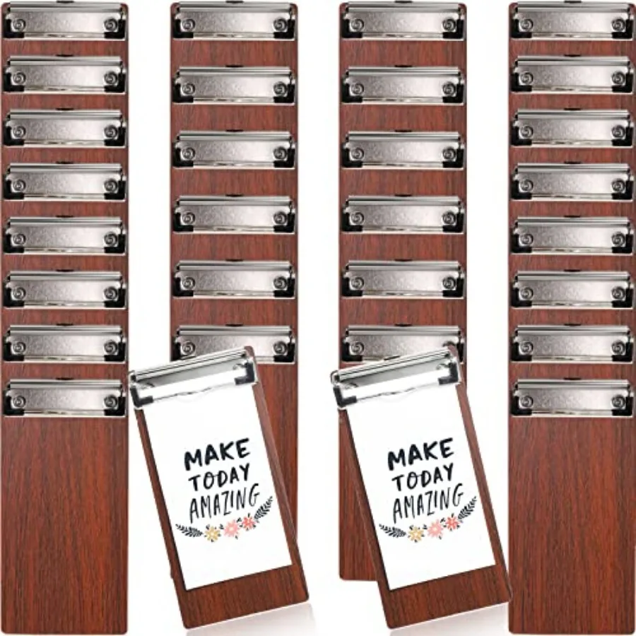

Mini Clipboard Small Clipboards Wooden Half Page Clipboard Wood Check Presenters Clipboards for Restaurant School Waitress Gues