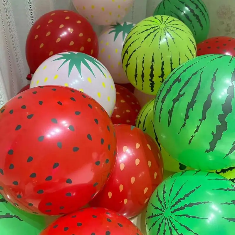 20/50szt Truskawkowe balony Arbuz Owoce Urodziny Balon Letnia Hawajska Dekoracja Impreza Dzieci Dziewczyna Urodziny Globos — zdjęcie 6