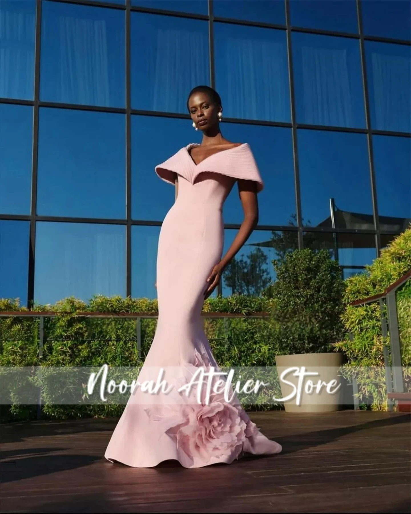 

Новые элегантные розовые 3D цветочные шлейфы, роскошные женские вечерние платья высокого качества, 2025, длинное платье русалки для свадебной вечеринки по индивидуальному заказу