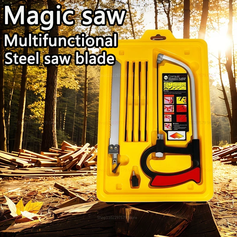 

Многофункциональный комплект ручной пилы 7-в-1 со стальной ножом для металла, дерева, стекла В комплект входят 6 лезвий DIY Деревообработка и резка металла