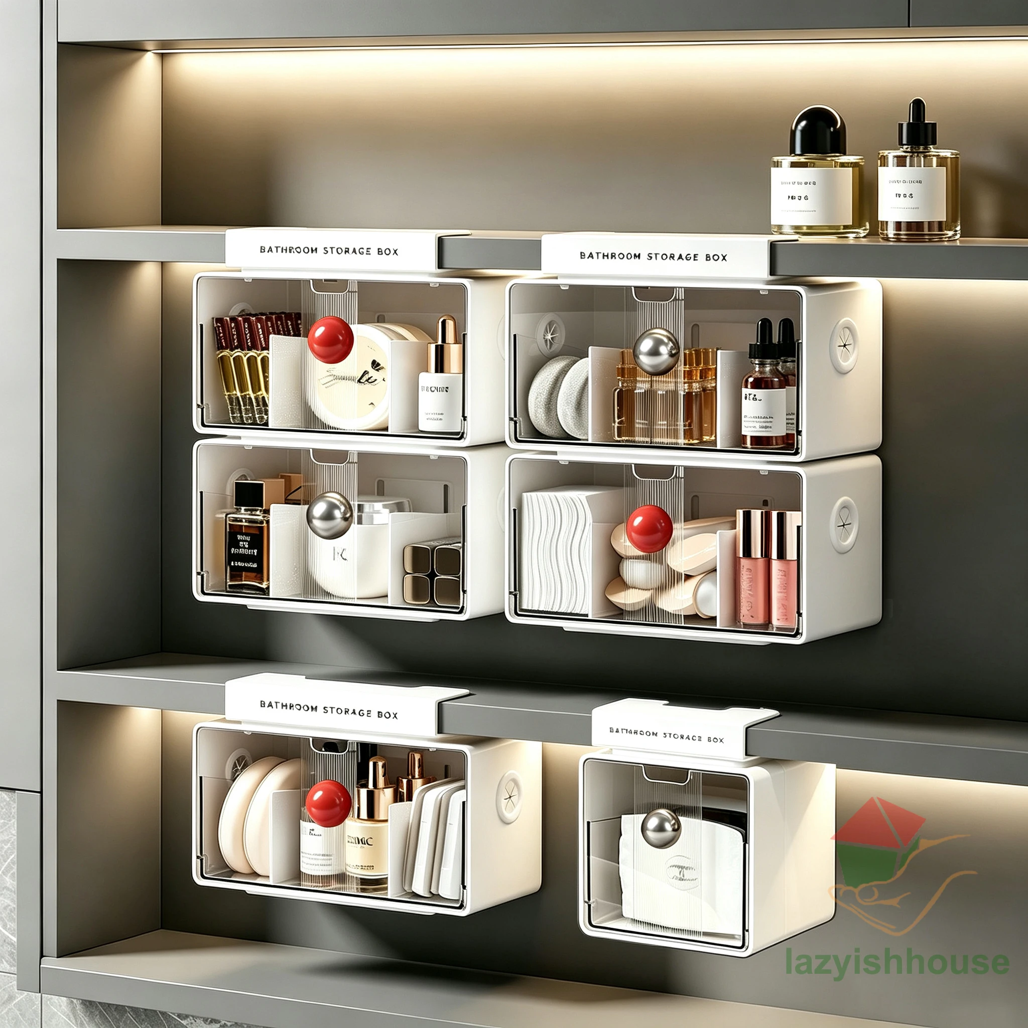 Kotak Penyimpanan Serbaguna un - Home Goods Bathroom Cabinets ulasan dan harga