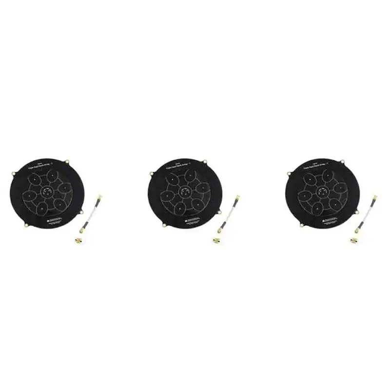 N36R-3Set 150Mm Triple Feed Patch 5.8Ghz 14Dbi Pagoda Array FPV Antenna Image Transmitter Flat Panel Antenna Black