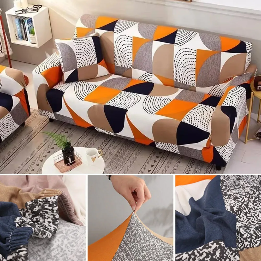 1/2/3/4 Seater Print Elastic Sofa Covers for Living Room Full-package Non-slip Couch Cover Slipcovers Home Decor Funda De Sofá