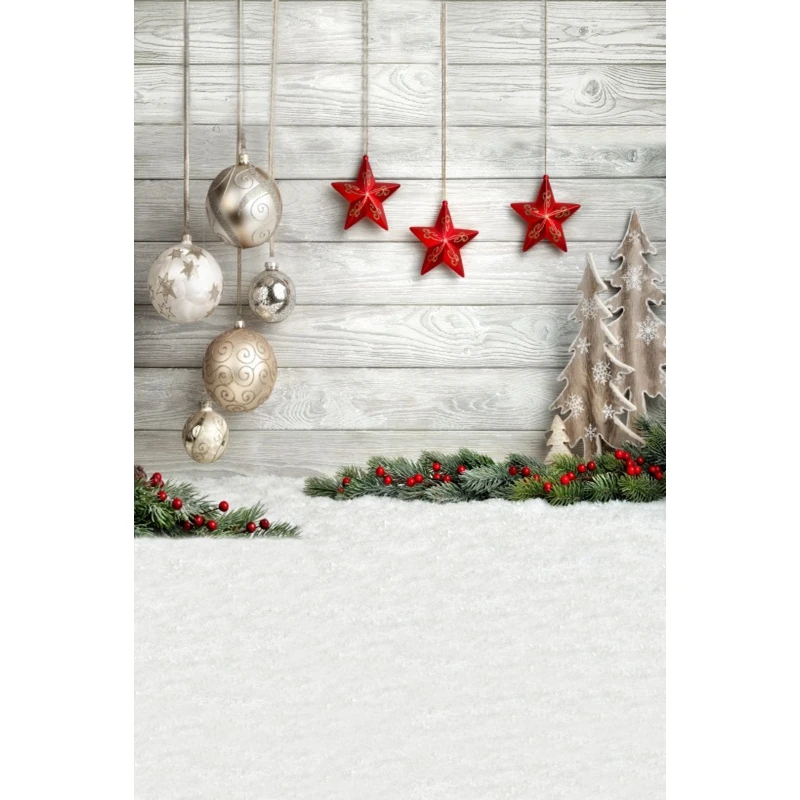 사진 촬영용 크리스마스 배경, 겨울 크리스마스 트리 눈 헛간 나무 바닥 창 벽난로 배경, 초상화 사진 스튜디오 소품