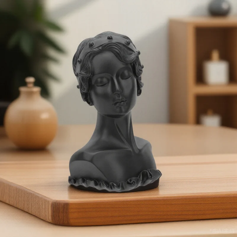 

1Pcs Jewelry Display Rack Figure Bust Resin Craft Necklace Earrings Holder Classic Decorative Stand Jewelry Display Rack
