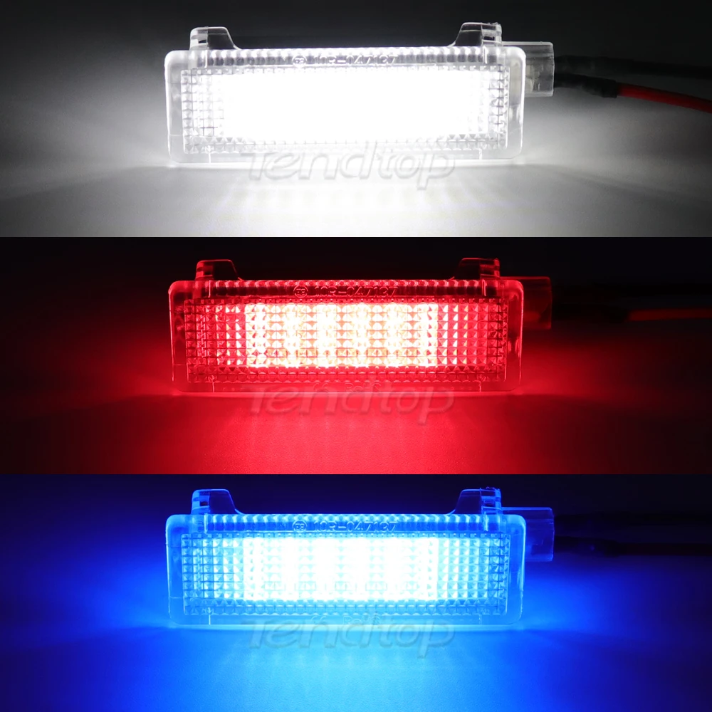 2pcs Car Interior LED Footwell Light Foot Lamp For BMW E90 E91 E92 E60 E65 F10 F20 E87 X5 E70 X3 E83 Compartment Glove Box Lamps