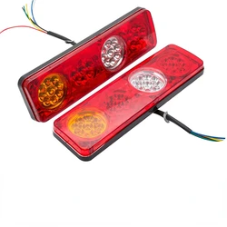 2PCS Rear Taillights Lamp 12V 6 Function 36LED Trailer Signal Lamp Transporter Caravan Truck Camper Car Accessories