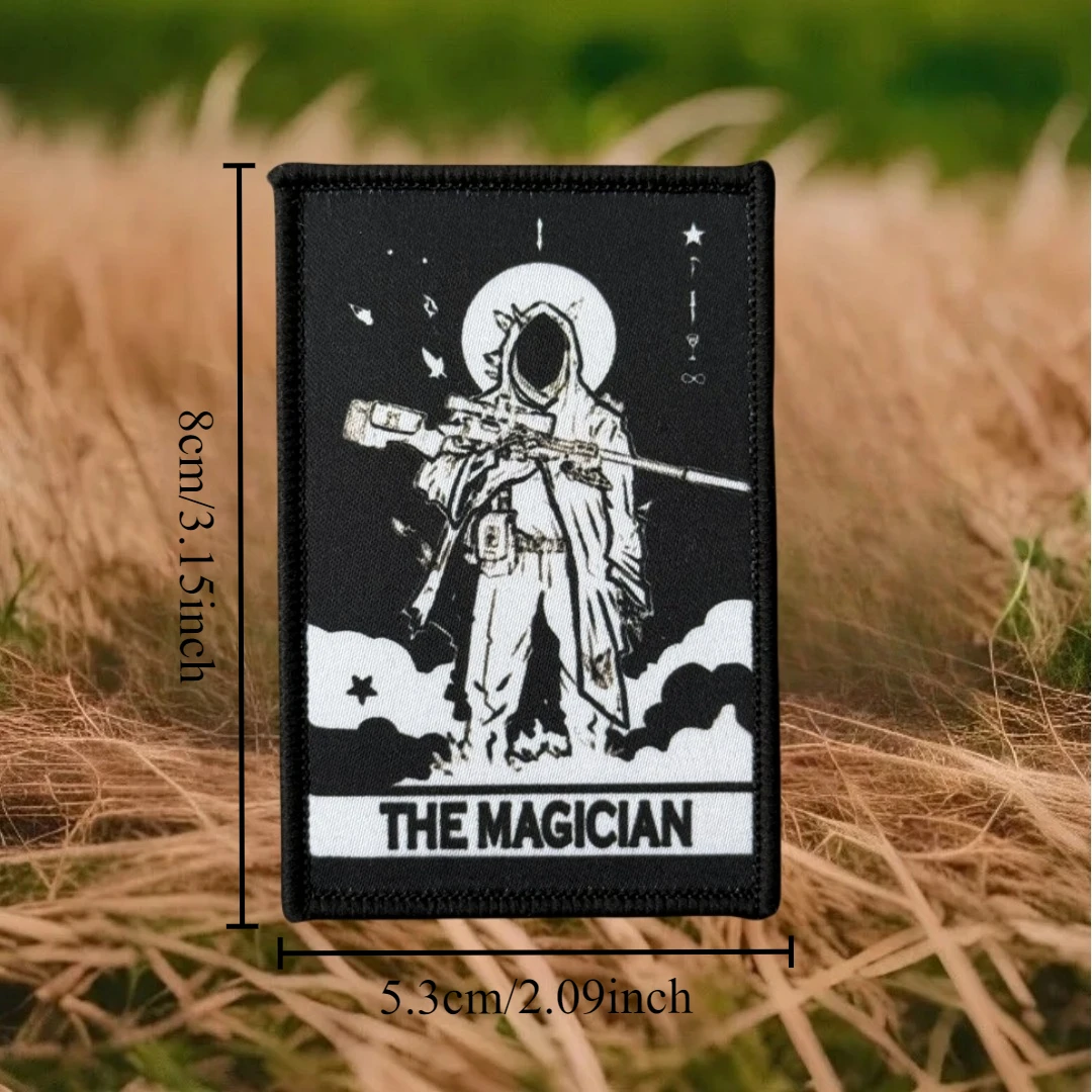 Sniper Tarot Card Moral Taktische Aufnäher für Kleidung AK Operator Bedruckter Klettverschluss, Militärrucksack, Hutaufkleber