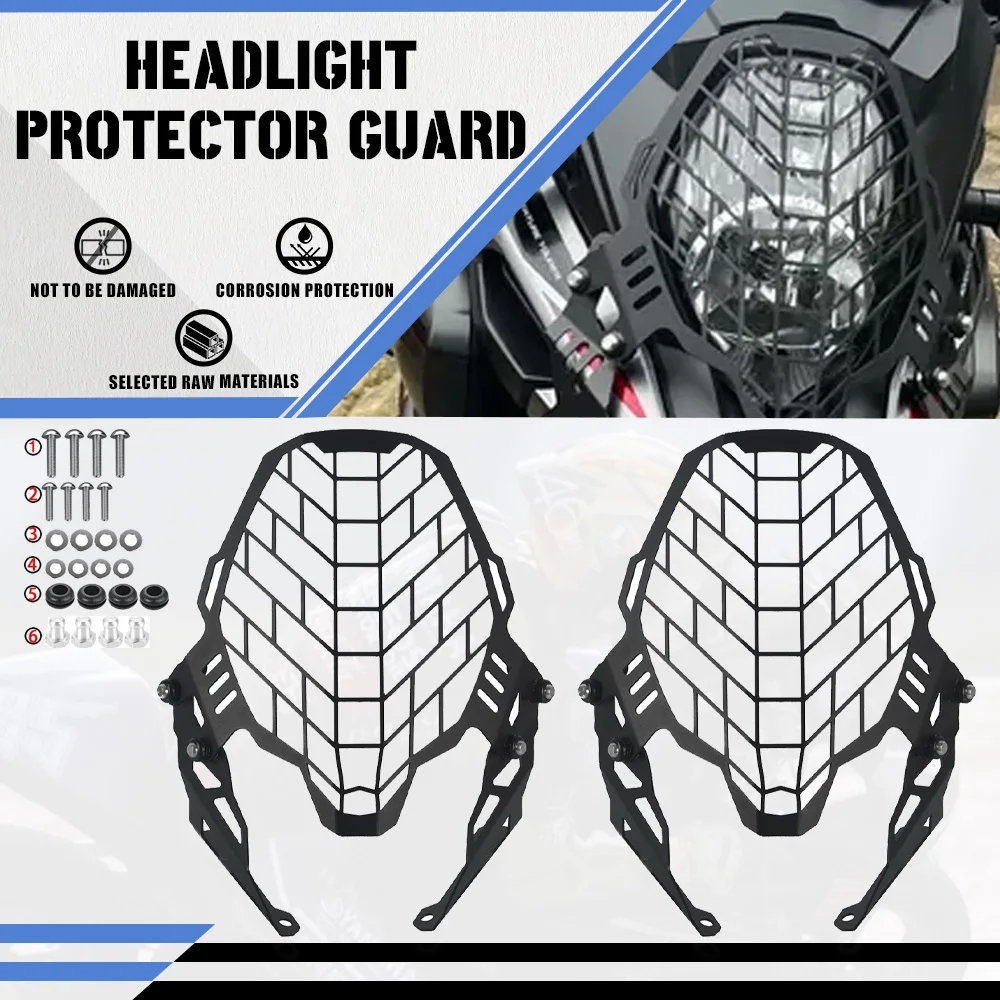 

2026 2025 NEW FOR SUZUKI DL650 V-STROM 650 / XT Motorcycle Front Headlight Head Light Guard Protector Cover Protection Grill