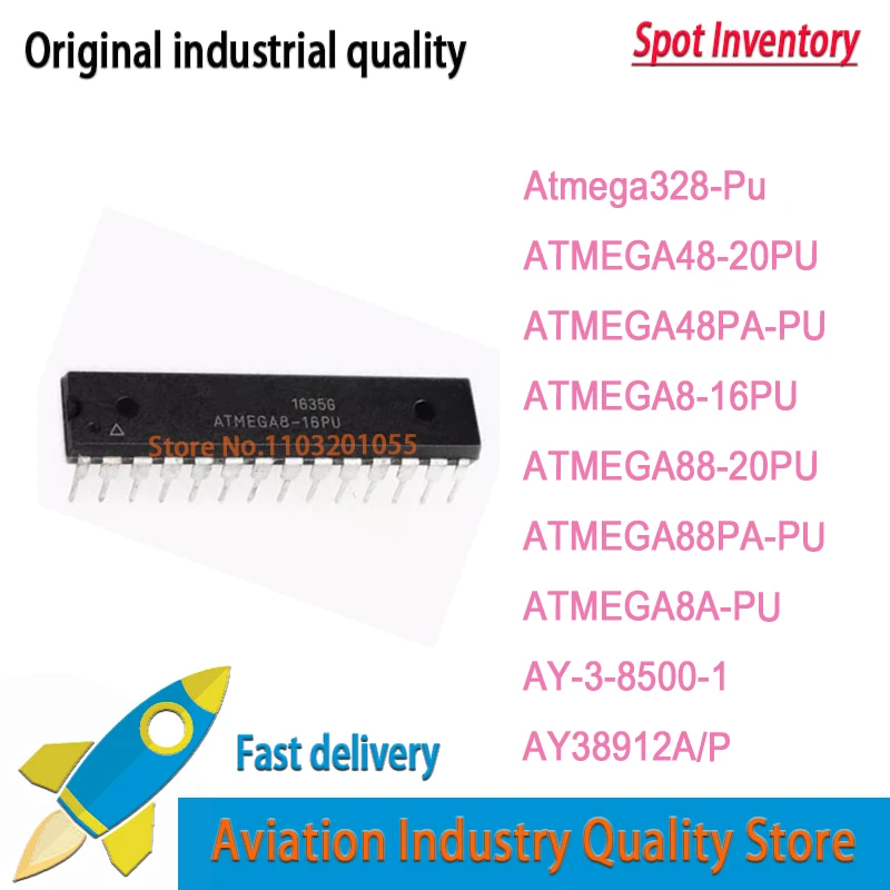 Atmega328-Pu Atmega328 ATMEGA48-20PU ATMEGA48PA-PU ATMEGA8-16PU ATMEGA88-20PU ATMEGA88PA-PU ATMEGA8A-PU AY-3-8500-1 AY38912A/P