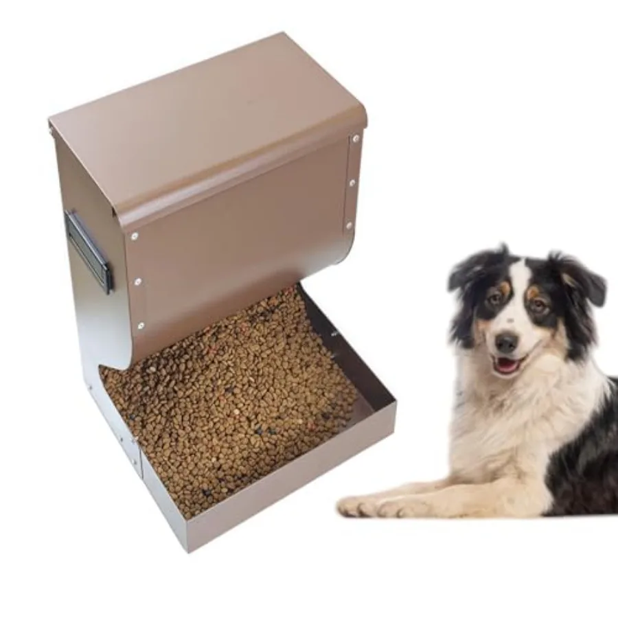 

Automatic Dog Feeder Large Breed 15lb Indoor/Outdoor Gravity Feeder for Dogs Hanging Self Feeding Dispenser for Medium and Larg