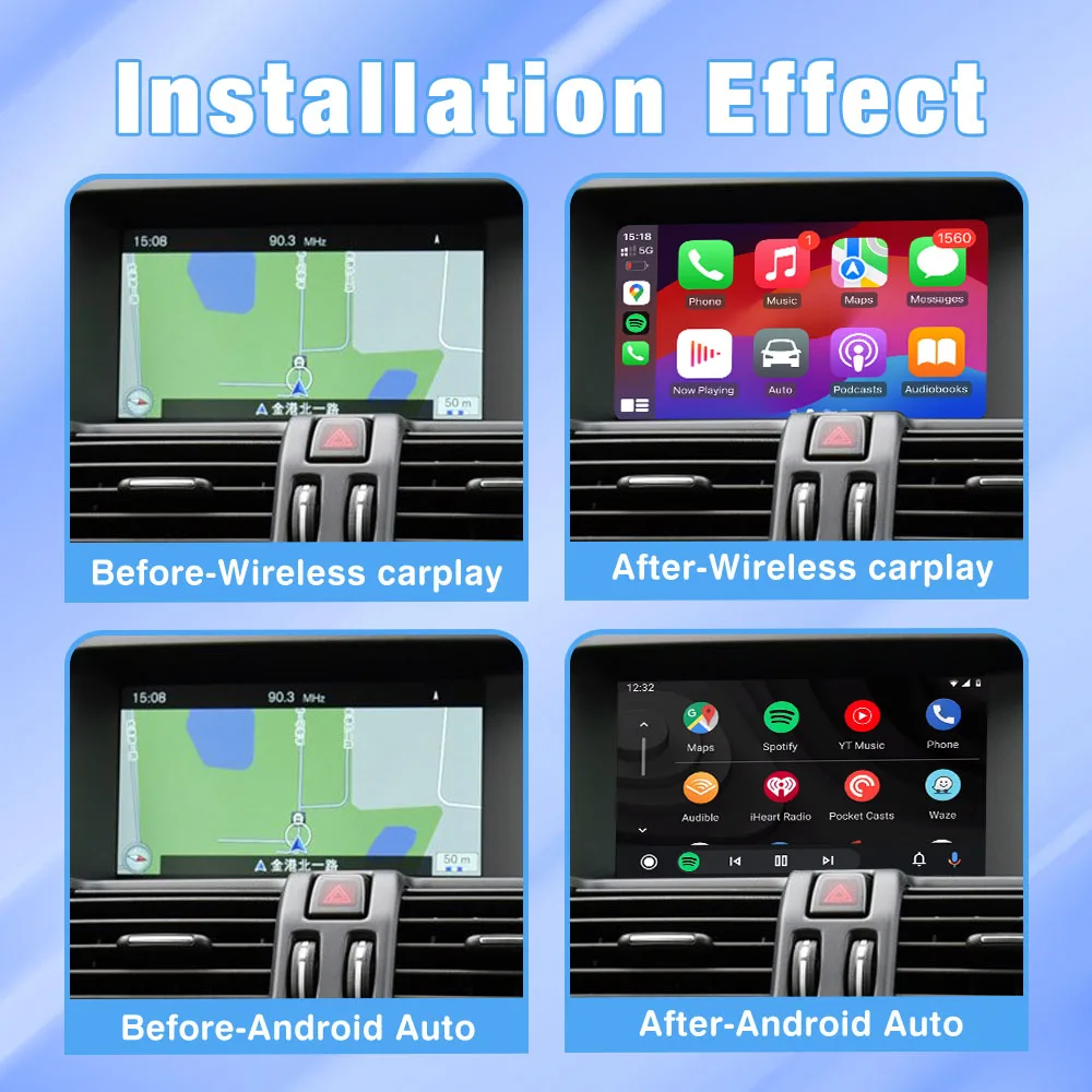 أبل لاسلكي CarPlay لفولفو XC60 V60 S60 2015-2019 يدعم أندرويد الملاحة التلقائية مرآة رابط عكس الكاميرا DSP التوصيل والتشغيل