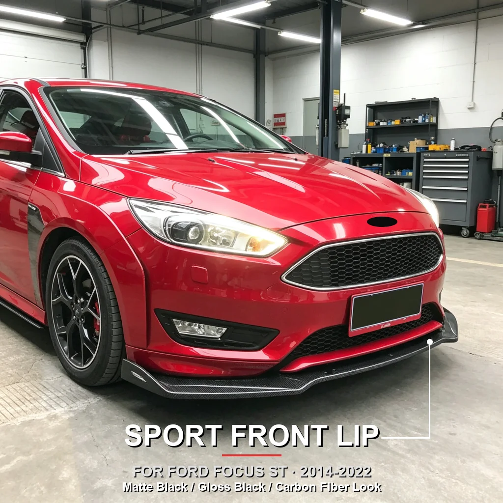 For Fox ST 2014-2022 Car Accessories Front Bumper Splitter Lip Diffuser Spoiler Body Kit Protector Cover Exterior Decoratio