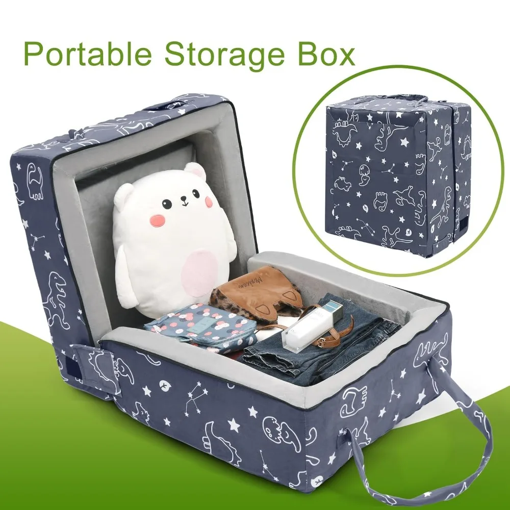 سرير سفر محمول بقدرة إسفنجية للأطفال الصغار، سرير أطفال قابل للغسل مناسب للأعمار من 1 إلى 4 سنوات من Velvet Fabri #6