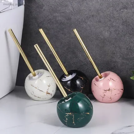 Household Cleaning Tool Toilet Brush Ceramic Marble Base Cleaning Brush Holder Bathroom Accessories Cleaning Tool Toilet Brush