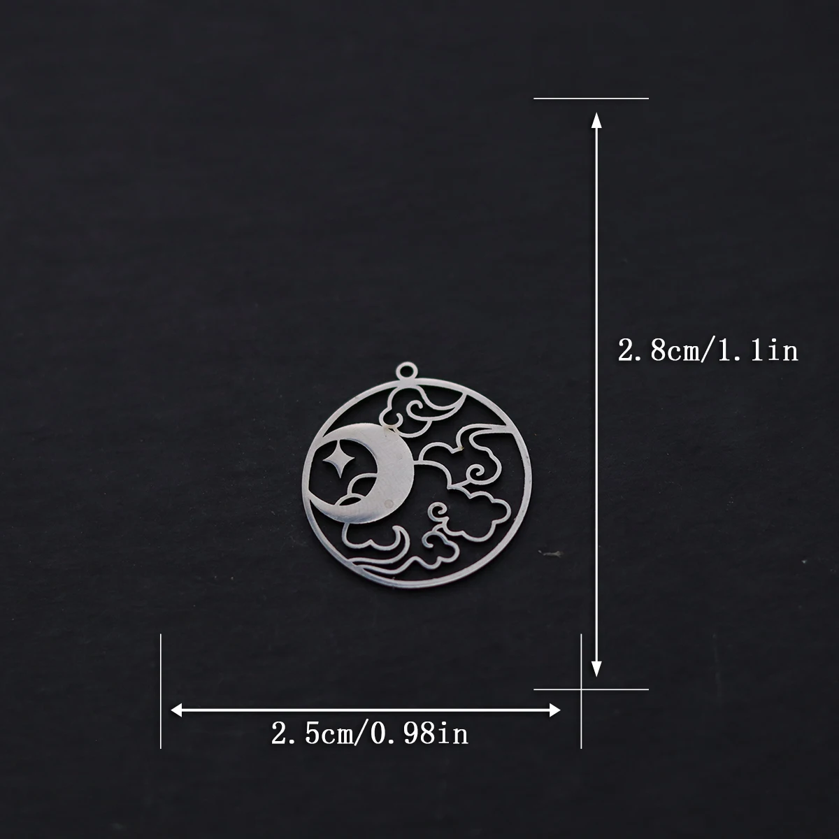 3pcs Cloud Crescent Moon Stars Night Sky Charm Stainless Steel Charm Fit Bracelet Necklace Jewelry Making Pendant DIY Supplier