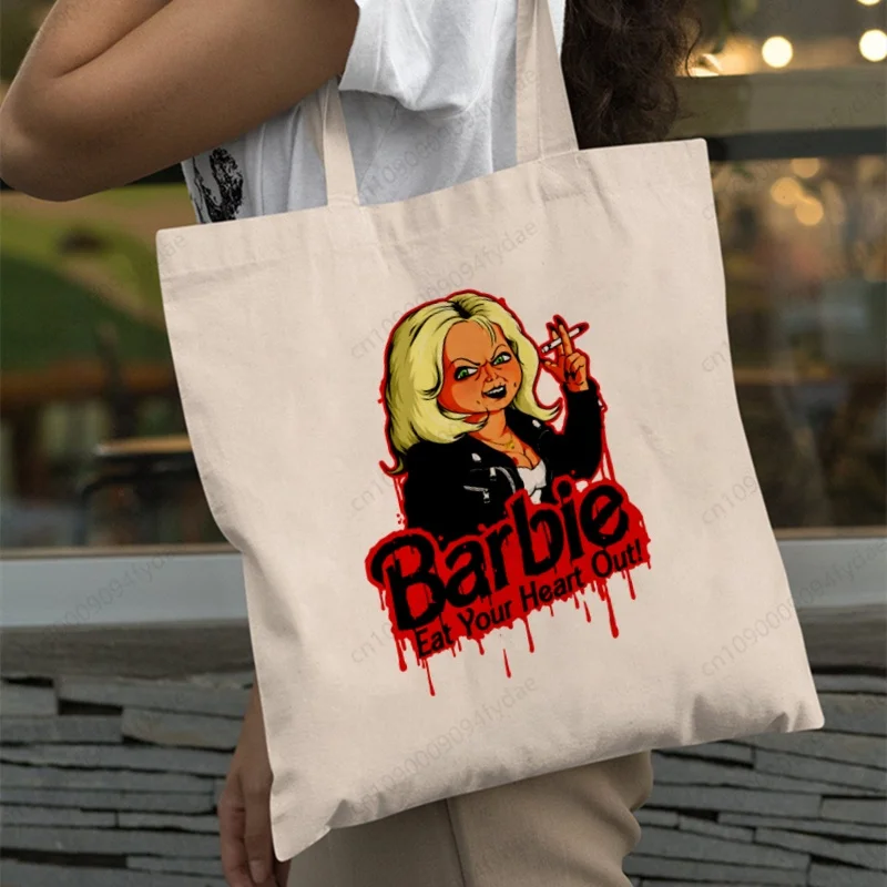 Chucky Shopping Bag Print Original Design White Unisex Fashion Travel Canvas Bags