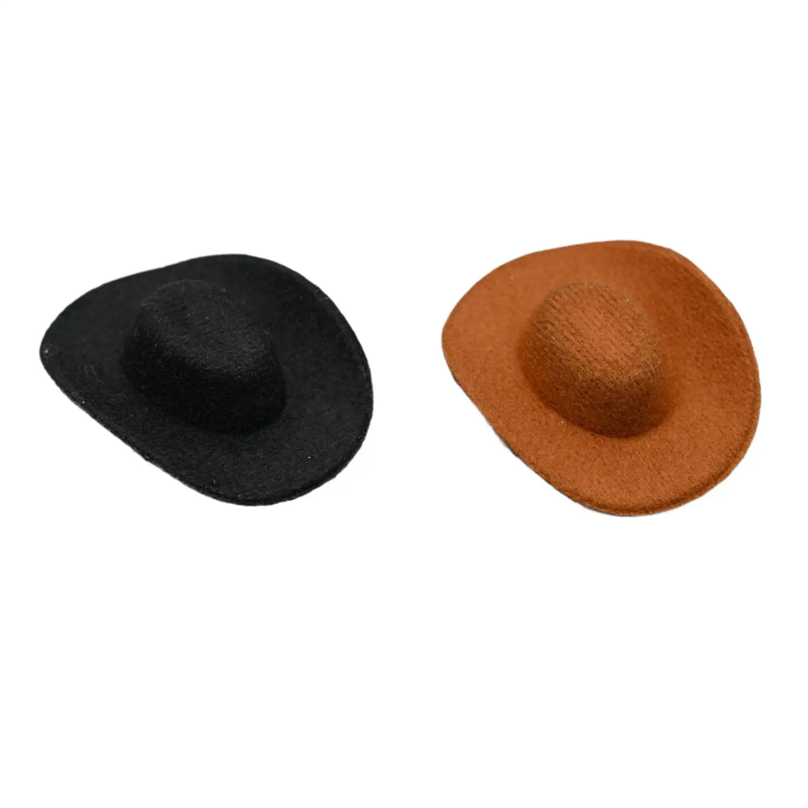Mini sombrero de vaquero en miniatura, sombrero occidental, decoración artesanal, accesorios para muñecas, artesanía, figura de acción, accesorio decorativo para amigos, 1/6