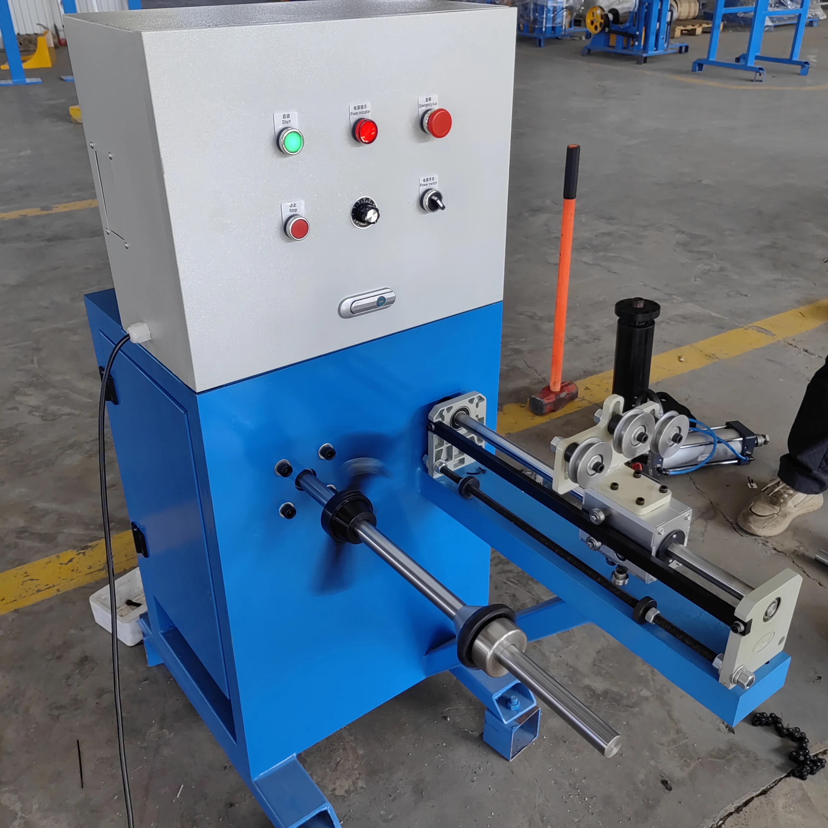 New Style 300mm Bobbin Spool Take-Up Machine Wire Spooler Spooling Take-Up Machine for Winding