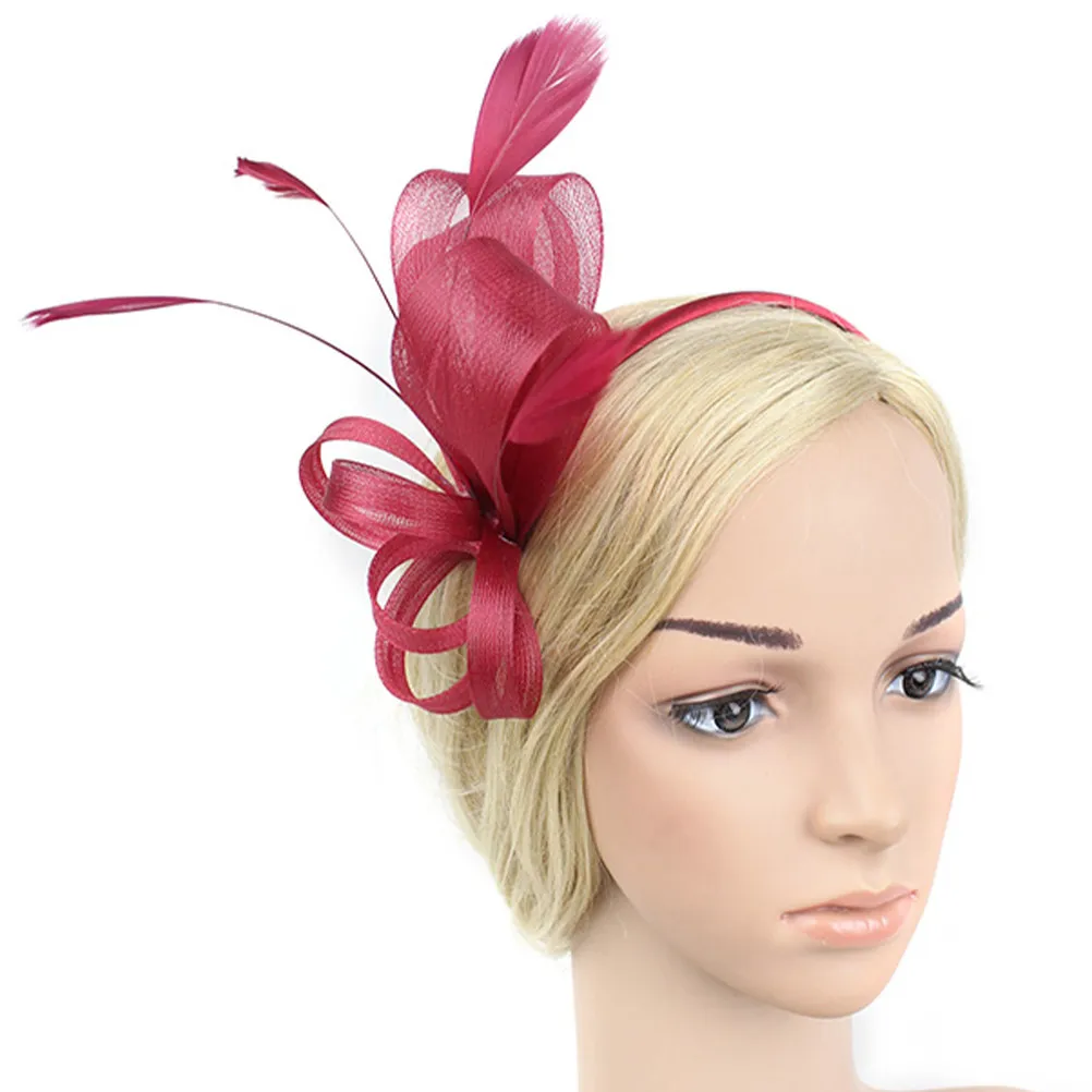 

Fascinator Hats for Women Faux Plume ABS Polyester Headband Elegant Tea Party Prom Wedding Banquet Cocktail Dressy Hair