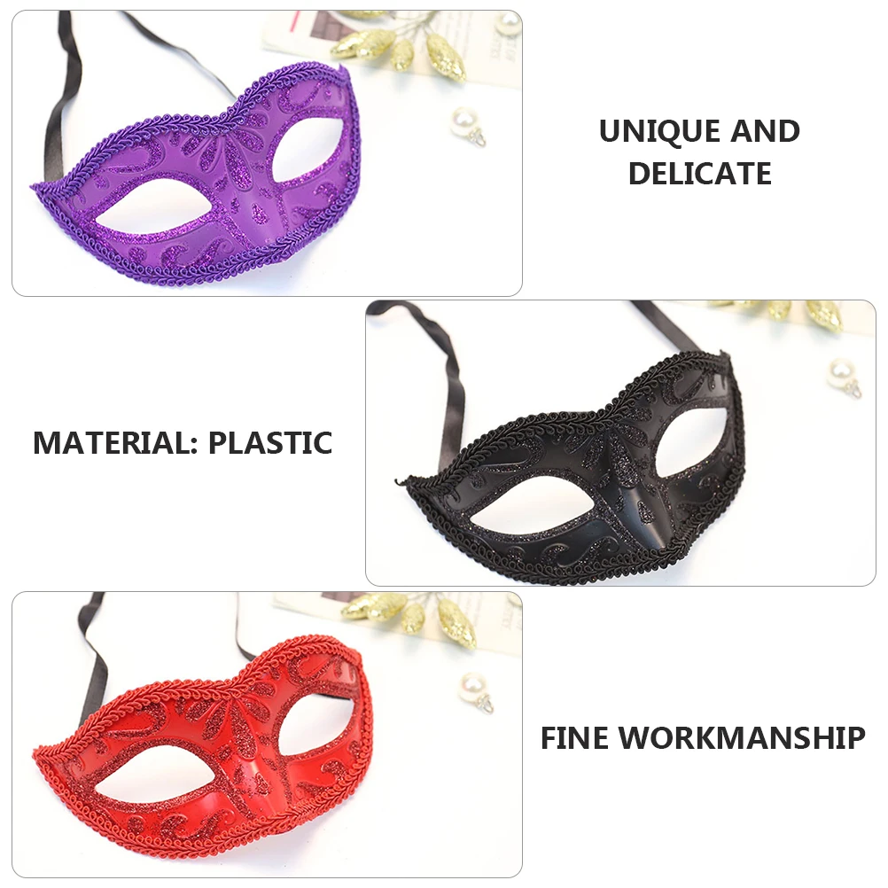 

Half Face for Party Masquerade Cosplay Mask Lady Plastic Festival Decorations Cosplay Masks Toy Beauty Hair Makeup