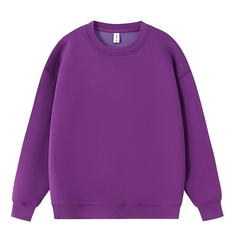 Autunno e inverno Wumingzhi Maglione girocollo con spalle scoperte in tinta unita, fondo di marca alla moda allentato di grandeversione personalizzato