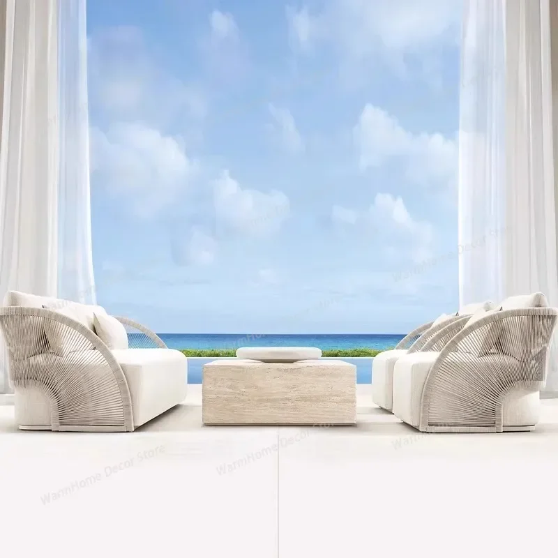 

Modern Chair Outdoor Sofas Advanced Living Room Floor Rattan Party Banquet Garden Sofas Relax Hotel Furniture Sillas Lshysf