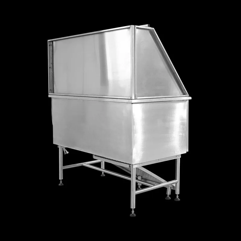 Non-slip 304 stainless steel pet pool, commercial pet store cat and dog bathing stainless steel pet