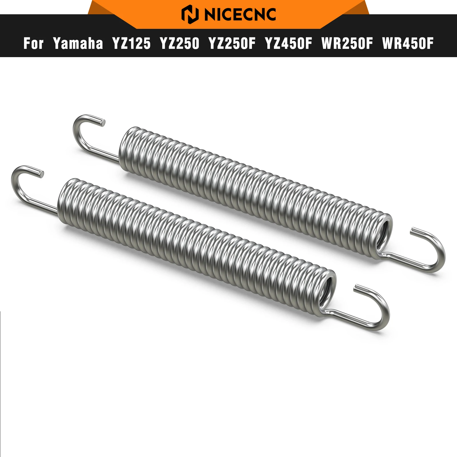 NICECNC For Yamaha YZ250 1994-2023 Exhaust Muffler Tension Spring For Yamaha YZ85 2002-2018 YZ125 1994-2004 YZ250X 2016-2023
