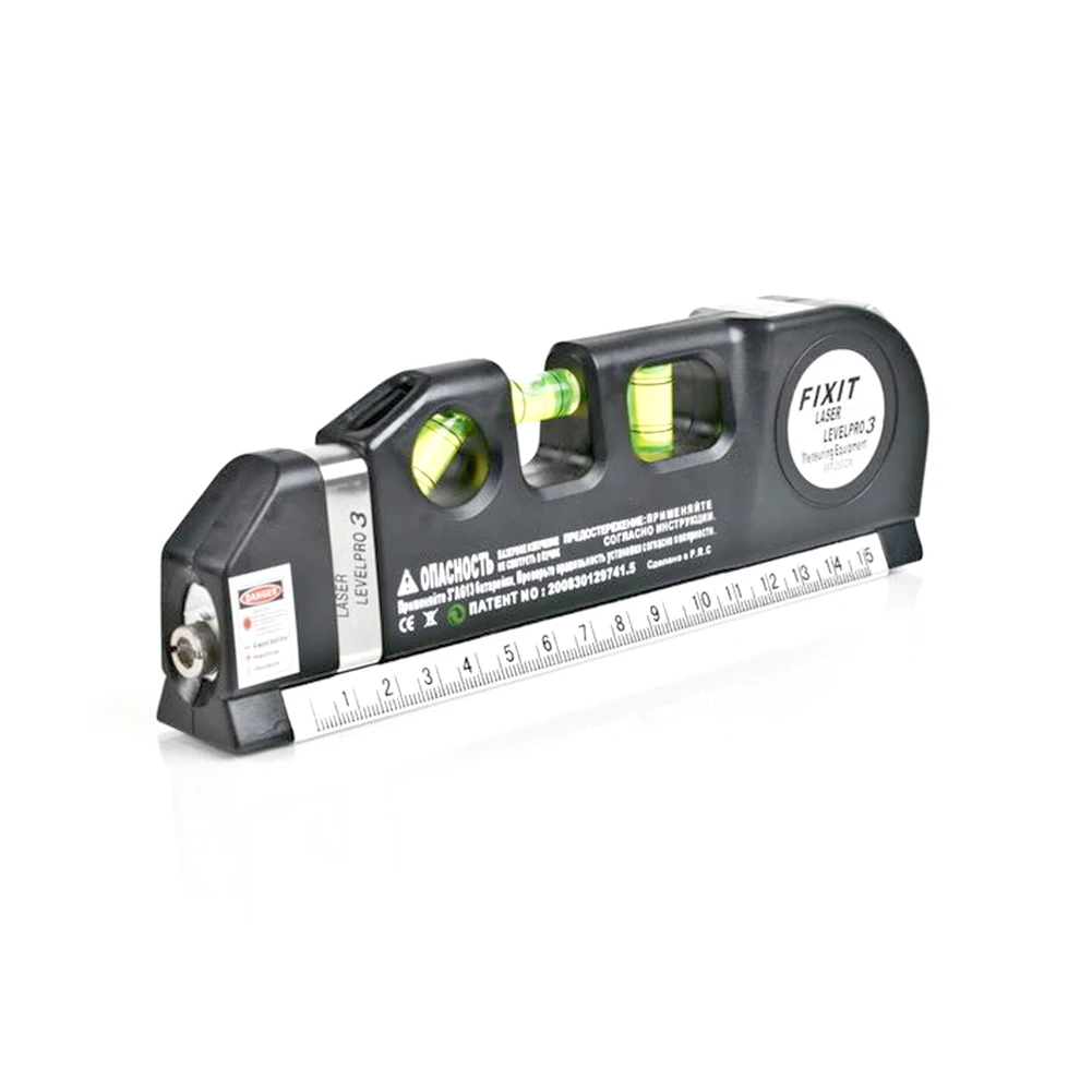 Laser Level Multipurpose Line Laser Leveler Tool Cross Line Lasers with 8FT 2.5M Standard Measure Tape and Metric Rulers