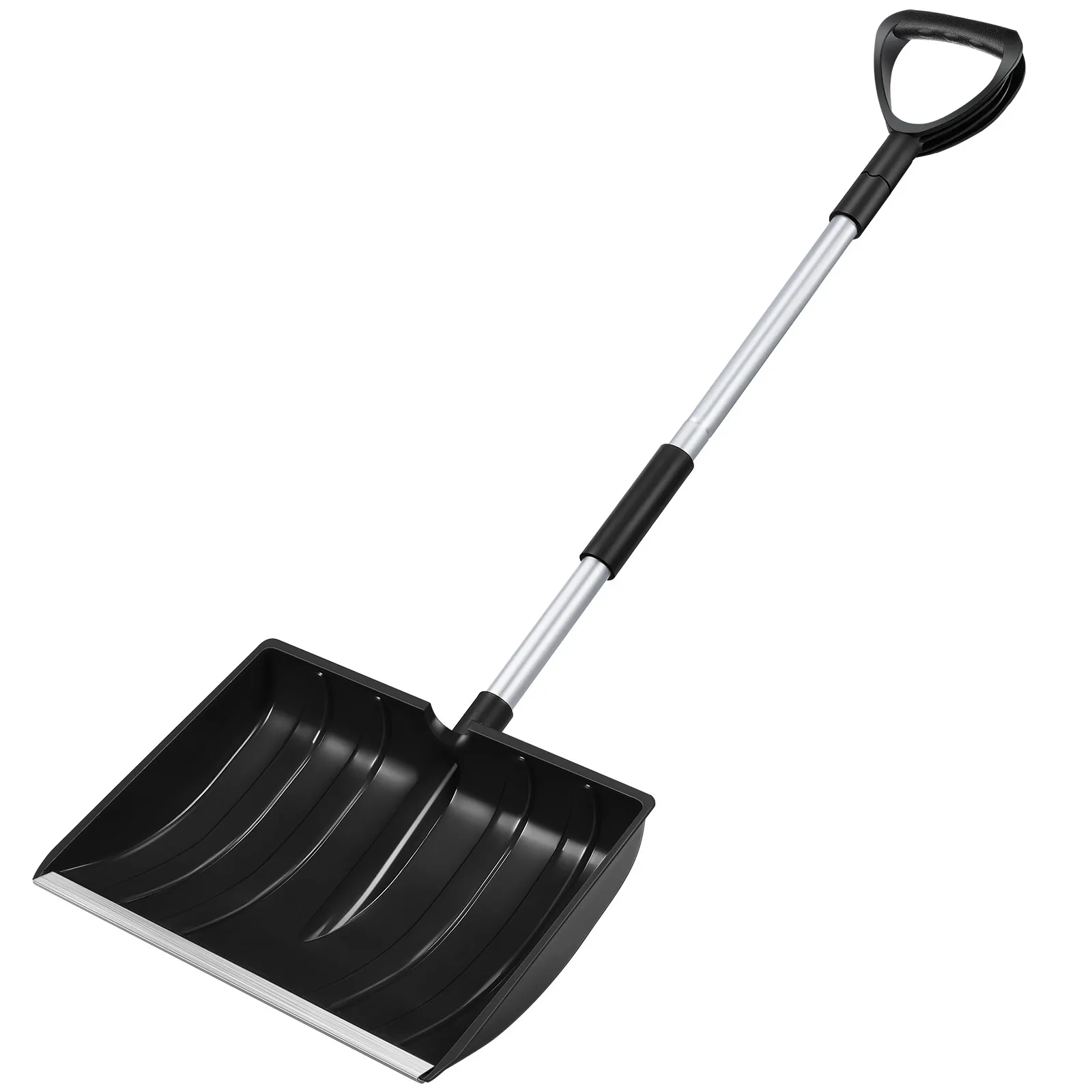 

Telescopic Snow Shovel Comfortable Handle Snow Removal Tool for Winter Emergency Road and Path Clearing Black