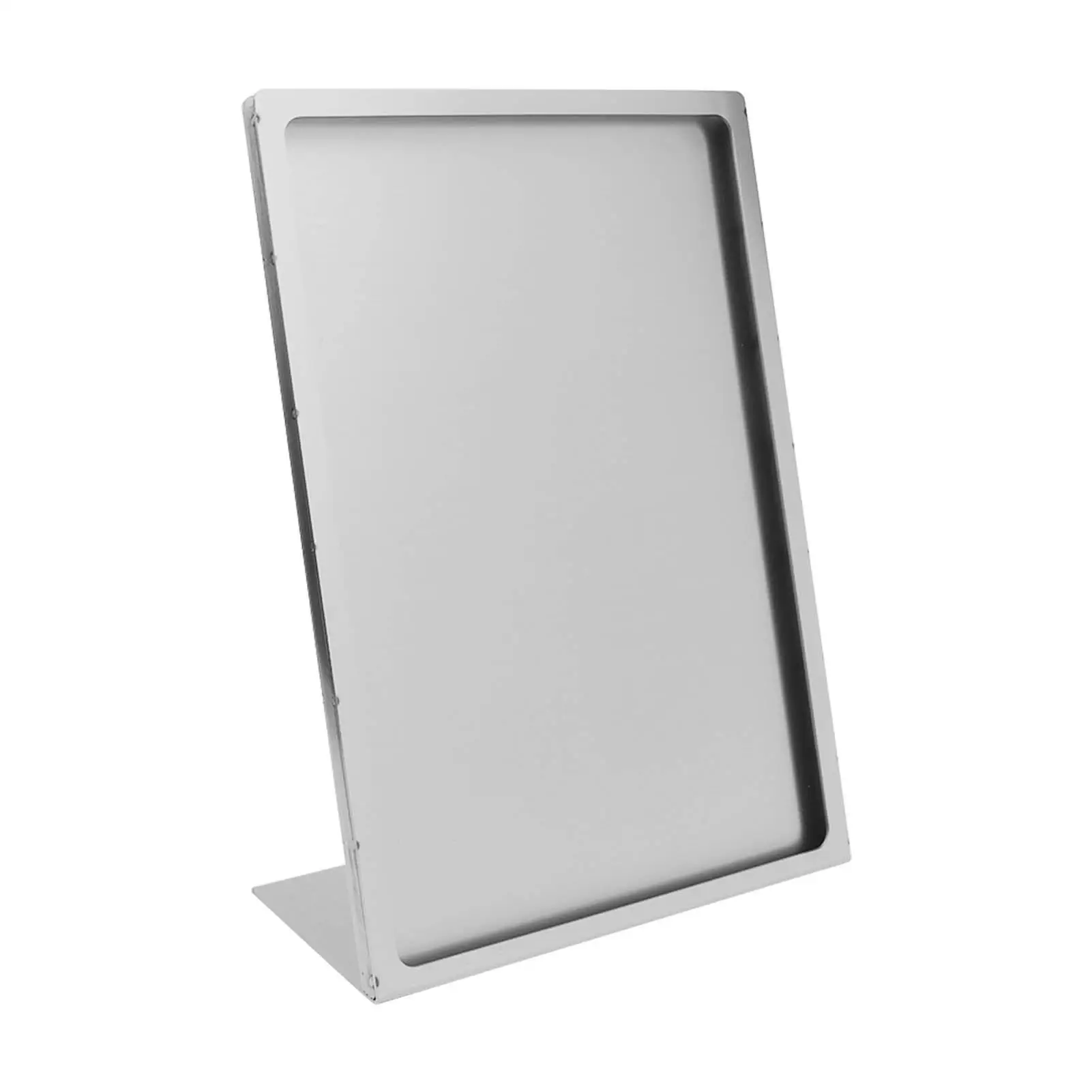 

Sturdy Stainless Steel Desktop Menu Stand - Reusable Vertical Sign Holder for Easy Viewing in Hotels