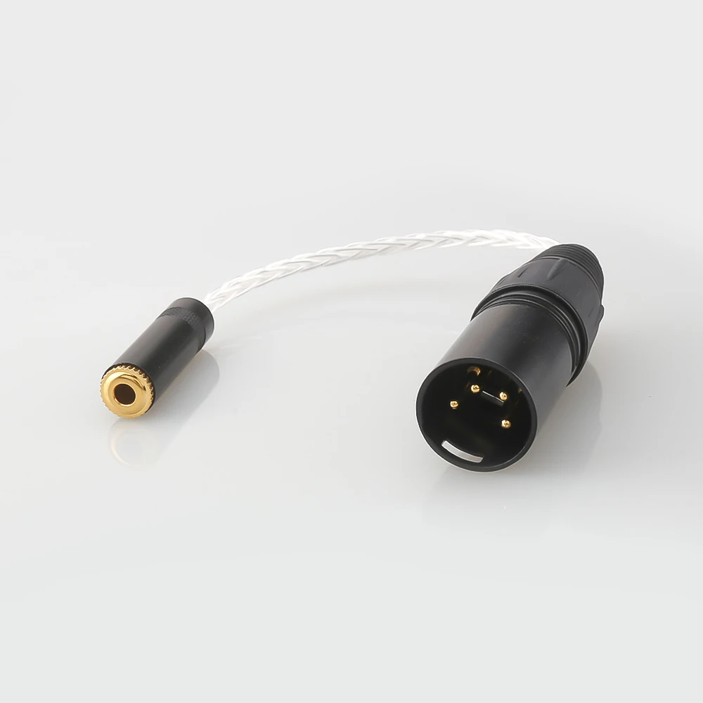 Audio Headphone Adapter Cable 3.5mm to XLR Connector HIFI 4pin XLR Balanced Male to 3.5mm Female
