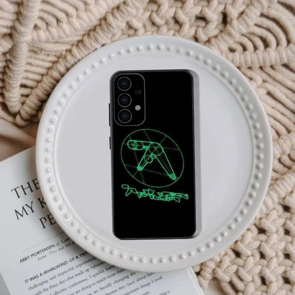 Funda de teléfono músico A-Aphex t-twin para Samsung Galaxy A73,72,51,53,52,71,22,5G,Note,J7,8,9 funda negra suave