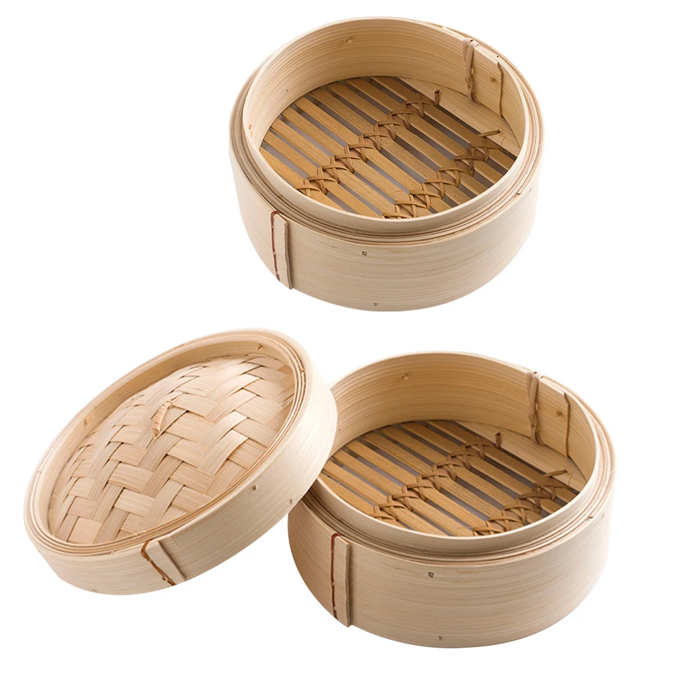 

3 Pcs Bamboo Steamer Baskets for Cooking Vegetable Wooden Chinese Kitchenware Steamers Steaming