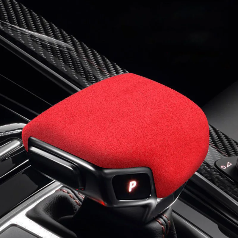 Suede Leather Car Accessories Gear Shift Knob Cover Interior Trim For Audi A3 A3L A4 A4L A5 A6L A8L S6 A7 Q2L Q3 Q5L Q7 Q8