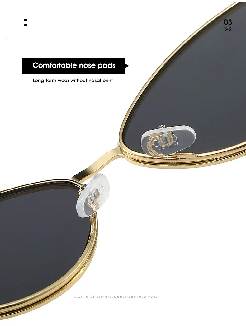 Marke Kleine Cat Eye Sonnenbrille Frauen Luxus 2042 Einzigartige Metall Rahmen Braun Sonnenbrille Trendy UV400 Brillen Shades Vintage – Detail 5