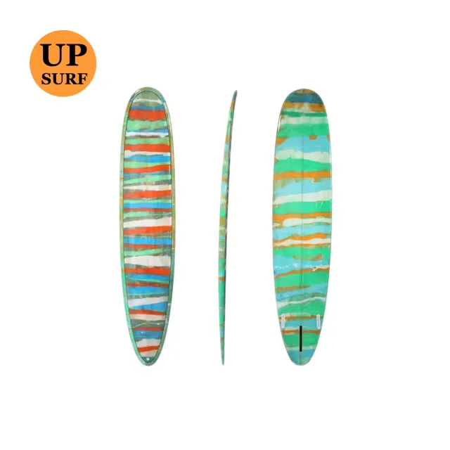 Round Tail Surfboard Customized PU Foam Board Longboard for Surfing