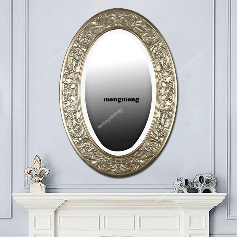 New design Oval bathroom American creative entrance decorative dressing mirror toilet wall mirror