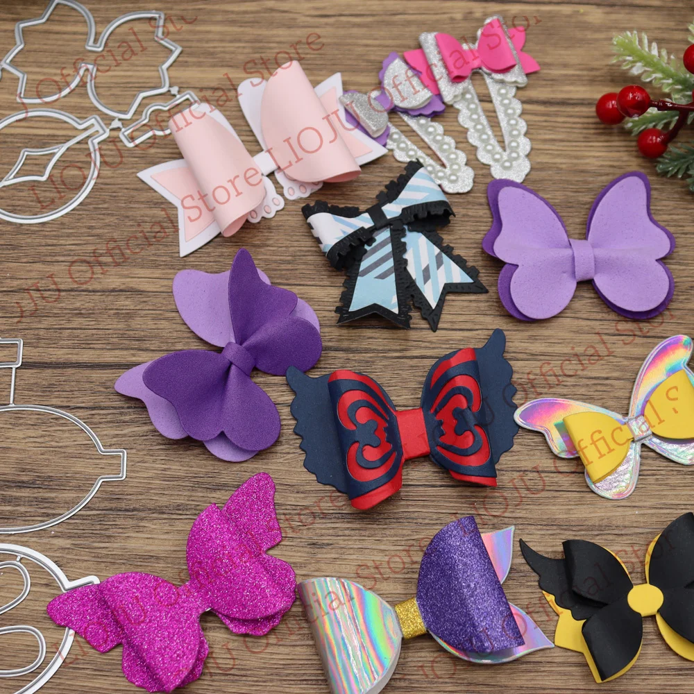 Butterfly Bow Tie Metal Cutting Dies Stencils for DIY Scrapbooking stamping Die Cuts Paper Cards Craft Knurling Dies