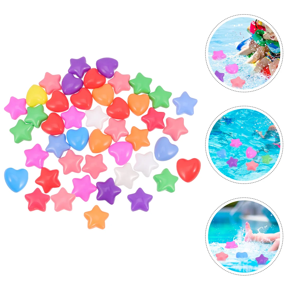 Ball Pit Balls 60Pcs Heart Star Ocean Ball Crush Proof Plastic Childrens Toy Balls Macaron Ocean Balls Birthday Parties