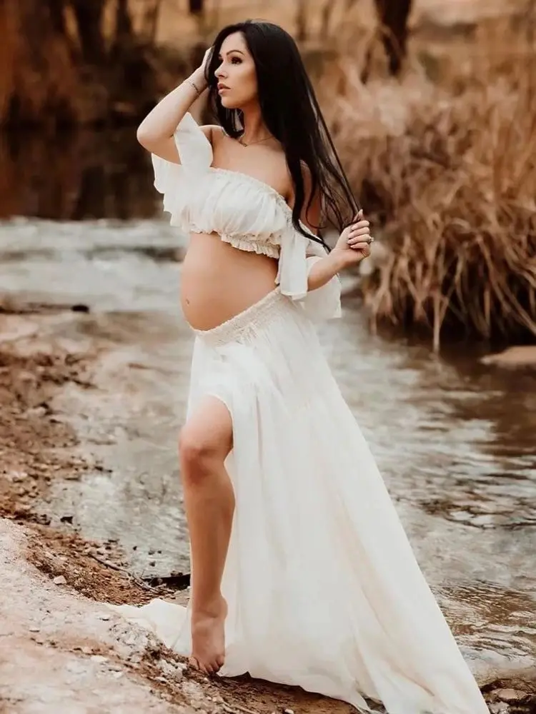 

Maternity Dress Photoshoot Pregnancy Photography shooting Outfit For Women Maternal Photo Shoot Clothes Baby Shower Dresses