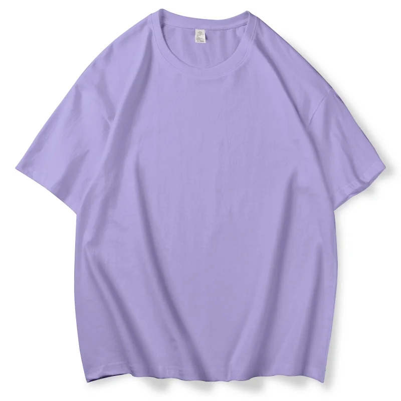 Modisches 220g Damen-T-Shirt aus Baumwolle, Sommer, locker geschnitten, Oversize, Kurzarm, bequemes Damen-T-Shirt, Basic-Oberteil, Schwarz, Weiß – Detail 20