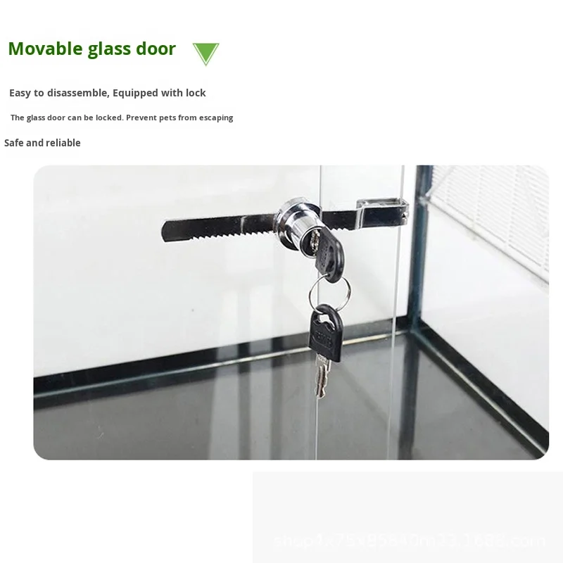 

Clear Glass Desktop Breeding Box for Reptiles & Amphibians Breathable & Pet-Friendly for Tortoises Geckos & Lizards